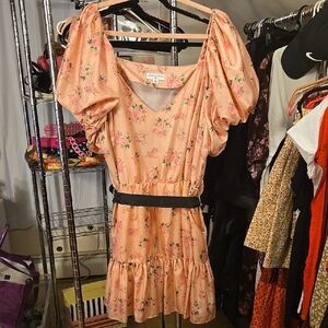 Loveshackfancy target plus size pink/peach Floral Dress